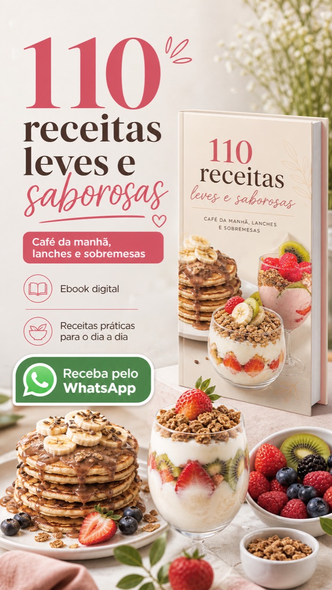 Capa do e-book 110 receitas leves e saborosas